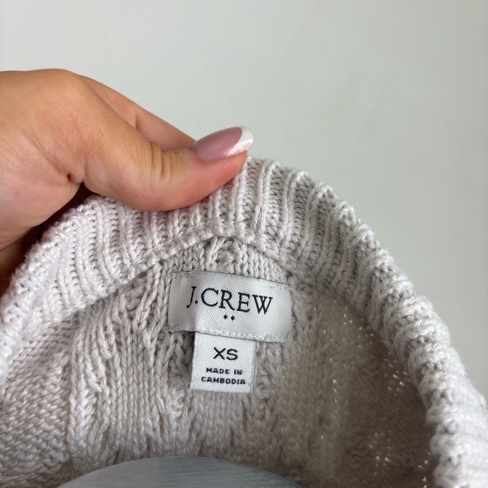 J Crew Women's Cable Knit Sweater off white - Picture 3 of 5
